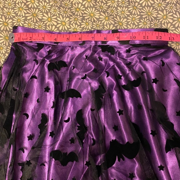 Purple/Black Velvet Bat Skirt - Picture 8 of 10